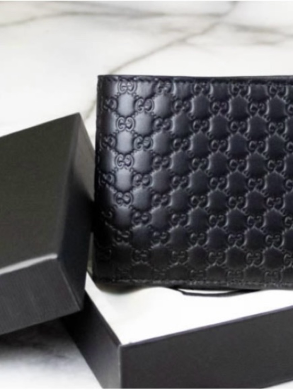 Gucci Black Embossed GG Money Clip